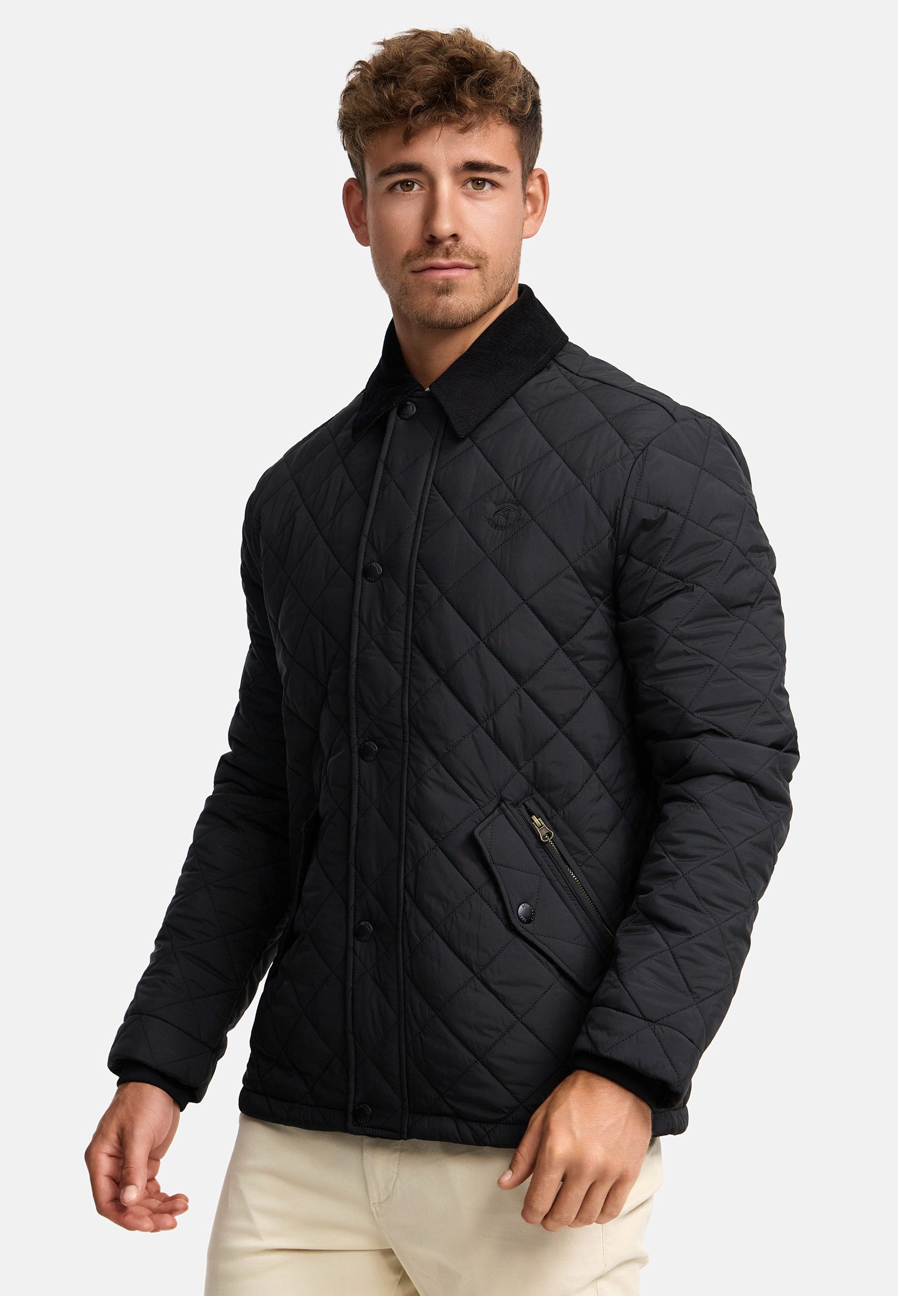Indicode Steppjacke Herren INAldos Herrenjacke Daunen-Optik Steppjacke mit hochgeschlossenem Kragen