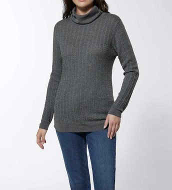 creation L Rollkragenpullover CRéATION L PREMIUM Damen Merino-Kaschmir-Rollkragenpullover, grau