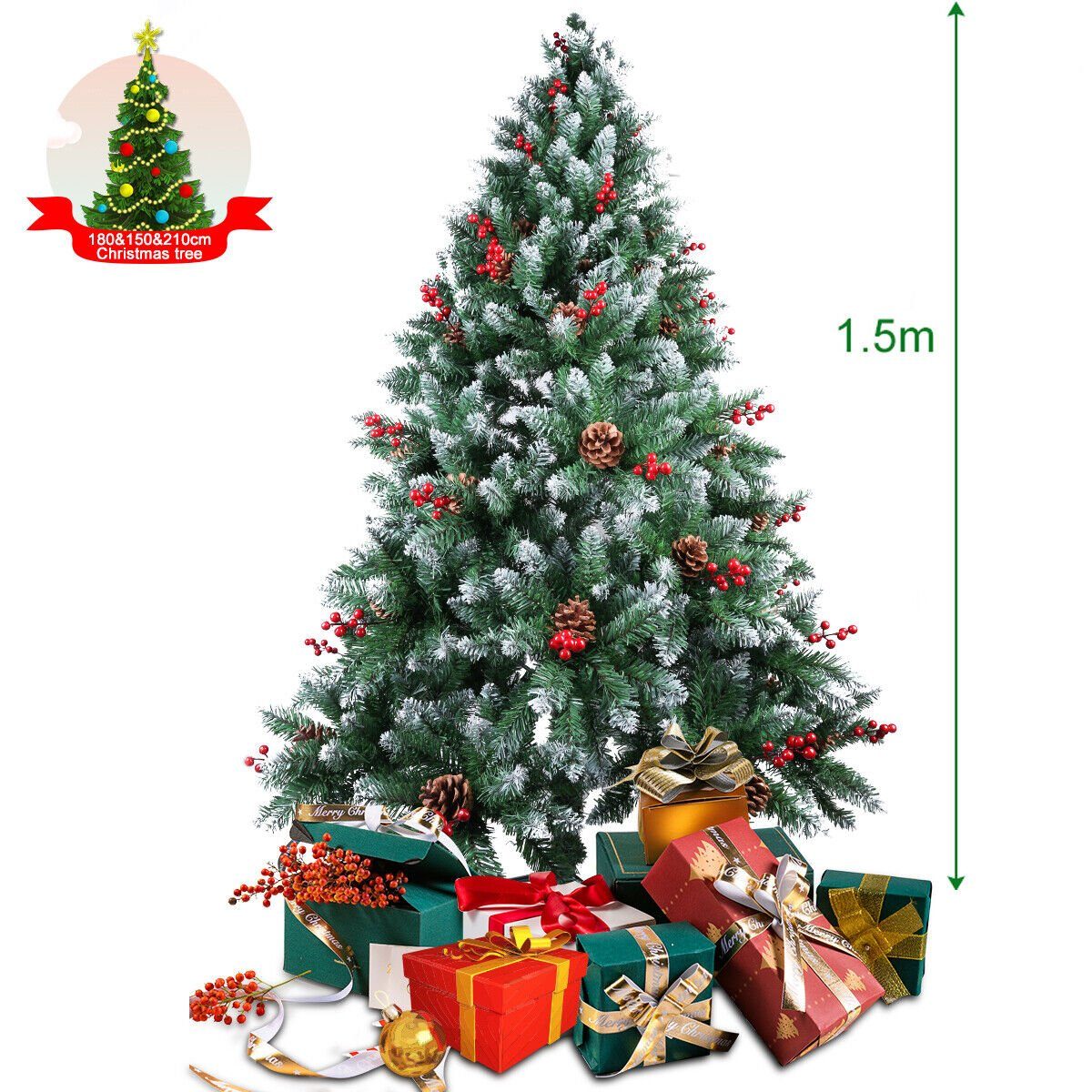 Homevibes Künstlicher Weihnachtsbaum Künstlicher Weihnachtsbaum 120 150 180 210cm Tannenbaum Christbaum