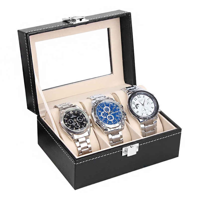 MyBeautyworld24 Uhrenbox »Uhrenkasten für 3 Uhren Aufbewahrung für Uhren«