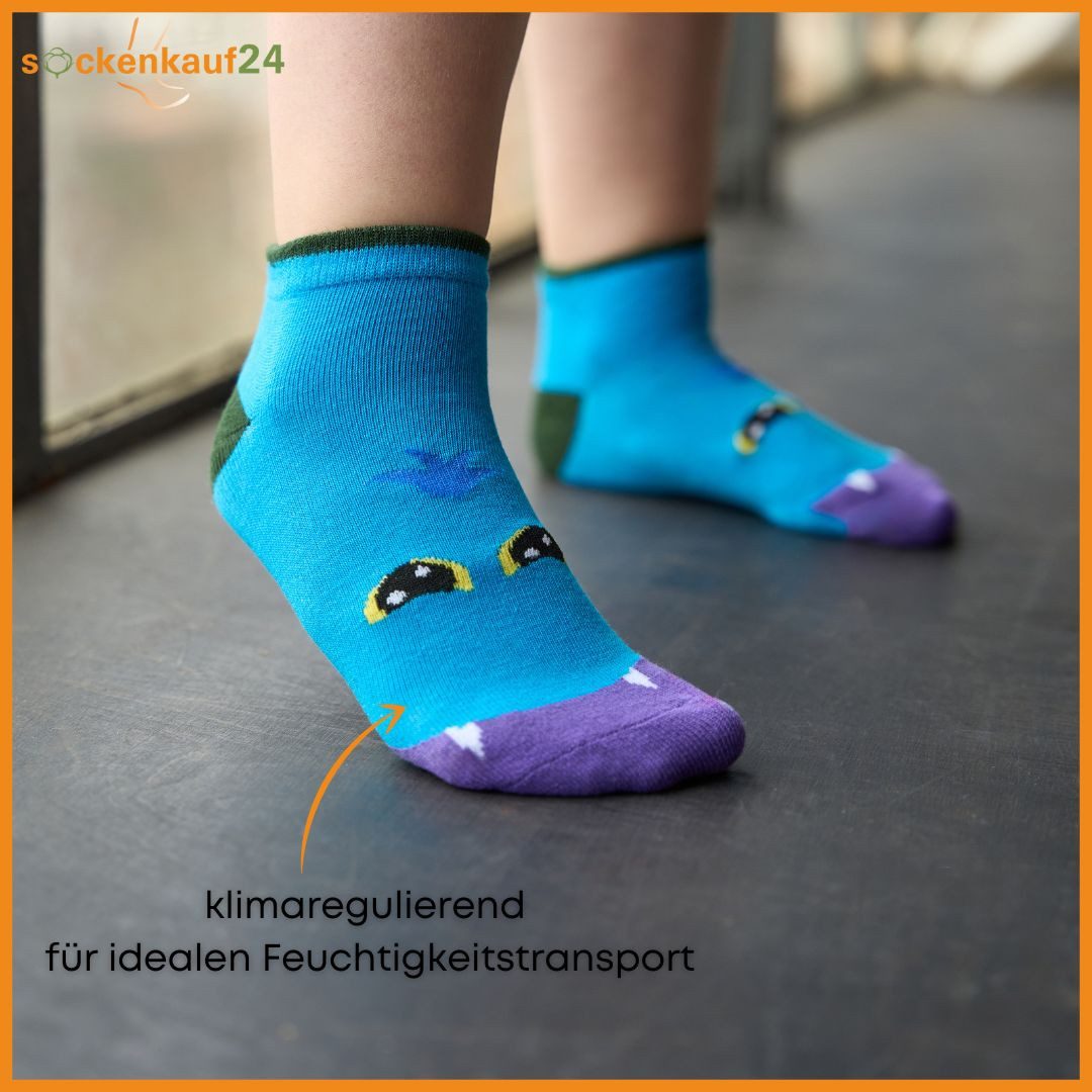 sockenkauf24 Sneakersocken 10 Paar Kinder Sneaker Socken Jungen & Mädchen Baumwolle Kindersocken (56511, 31-34) WP