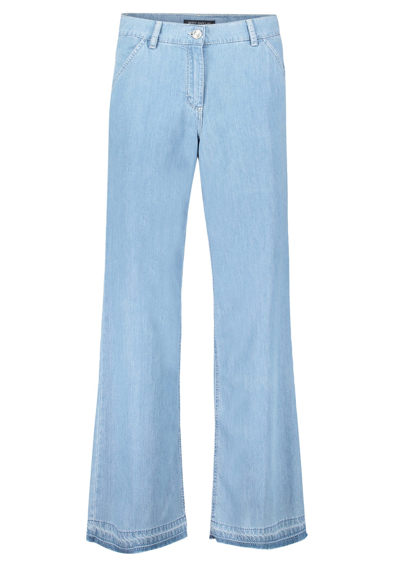Slim-fit-Jeans Damen mit offenem Saum