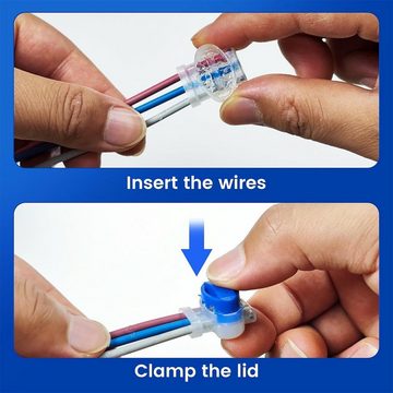 XDeer Kabelverbinder-Sortiment 20 Stück Kabelverbinder 314 Wasserdicht Draht Verbinder, Mähroboter Kabelklemmen Anschlussklemmen für Rasenroboter