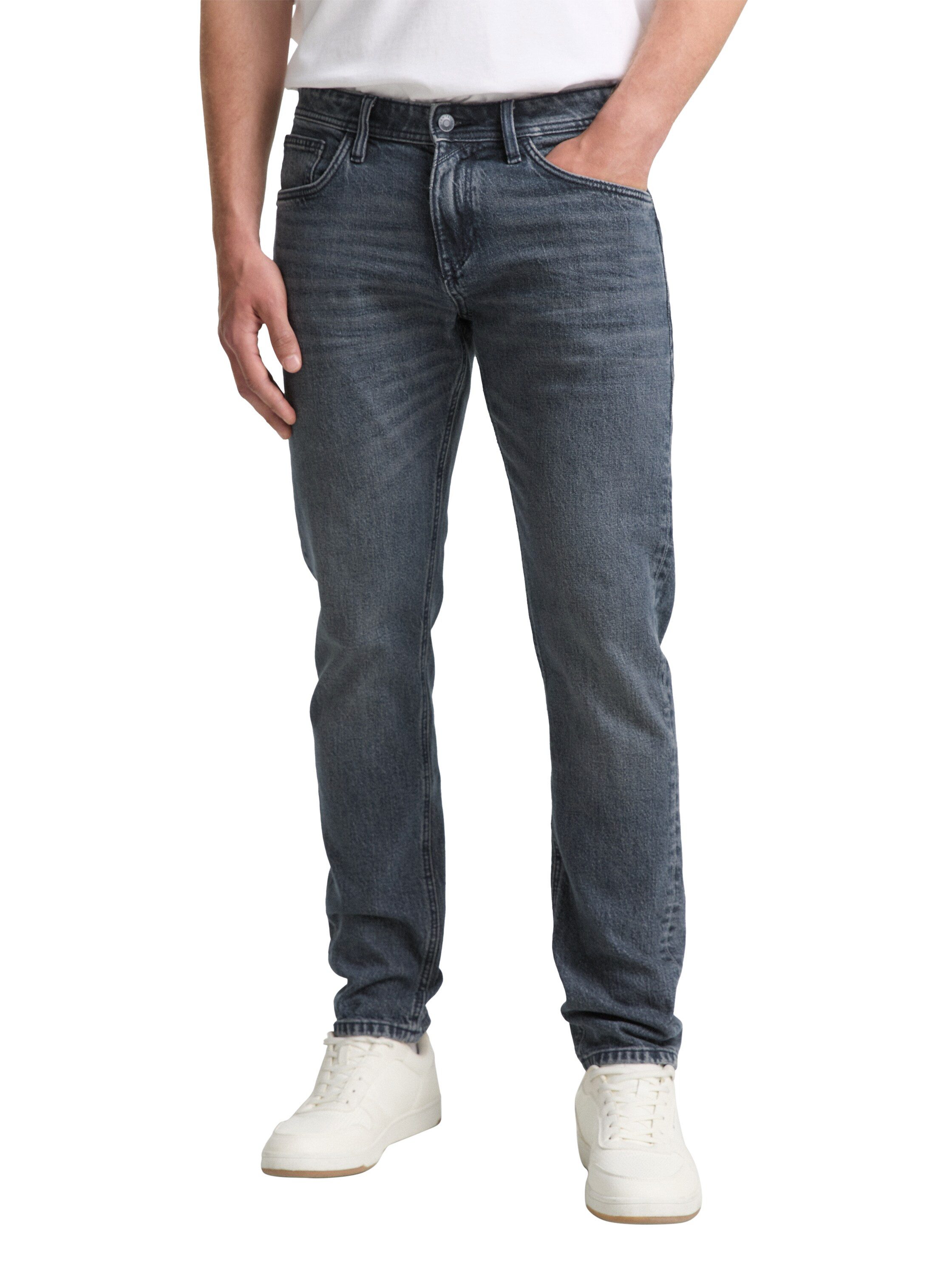 TOM TAILOR Denim Slim-fit-Jeans PIERS Slim fit mit etwas niedrigerer Leibhöhe