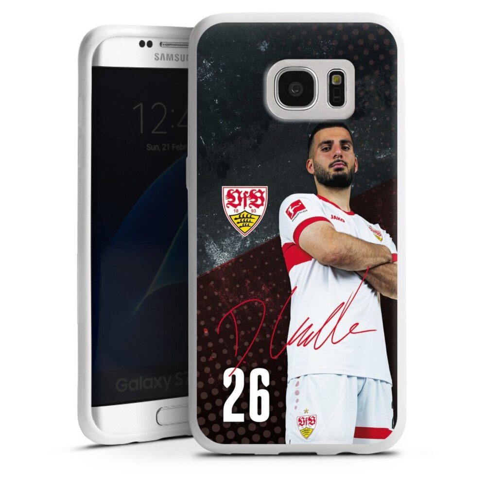 DeinDesign Handyhülle VfB Stuttgart Deniz Undav Offizielles Lizenzprodukt Deniz Undav 24/25, Samsung Galaxy S7 Edge Silikon Hülle Bumper Case Handy Schutzhülle