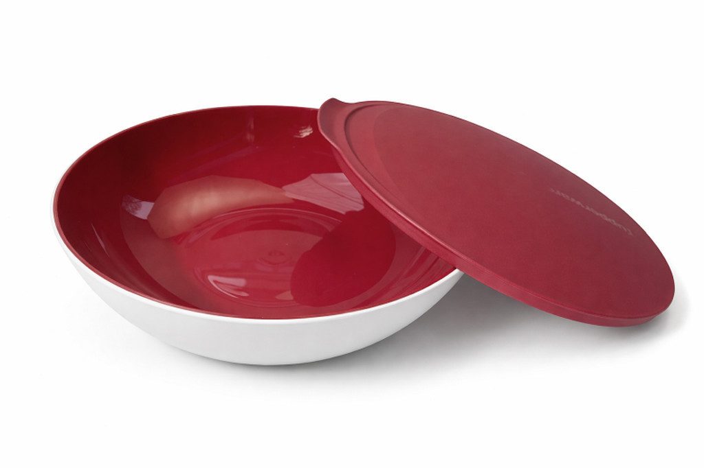 TUPPERWARE Schüssel Allegra 1,5 L rot weiß