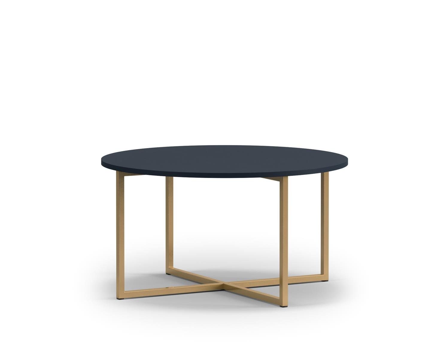 Beautysofa Couchtisch Pula 80, Roundtisch im modernes Stil für Wohnzimmer Marineblau