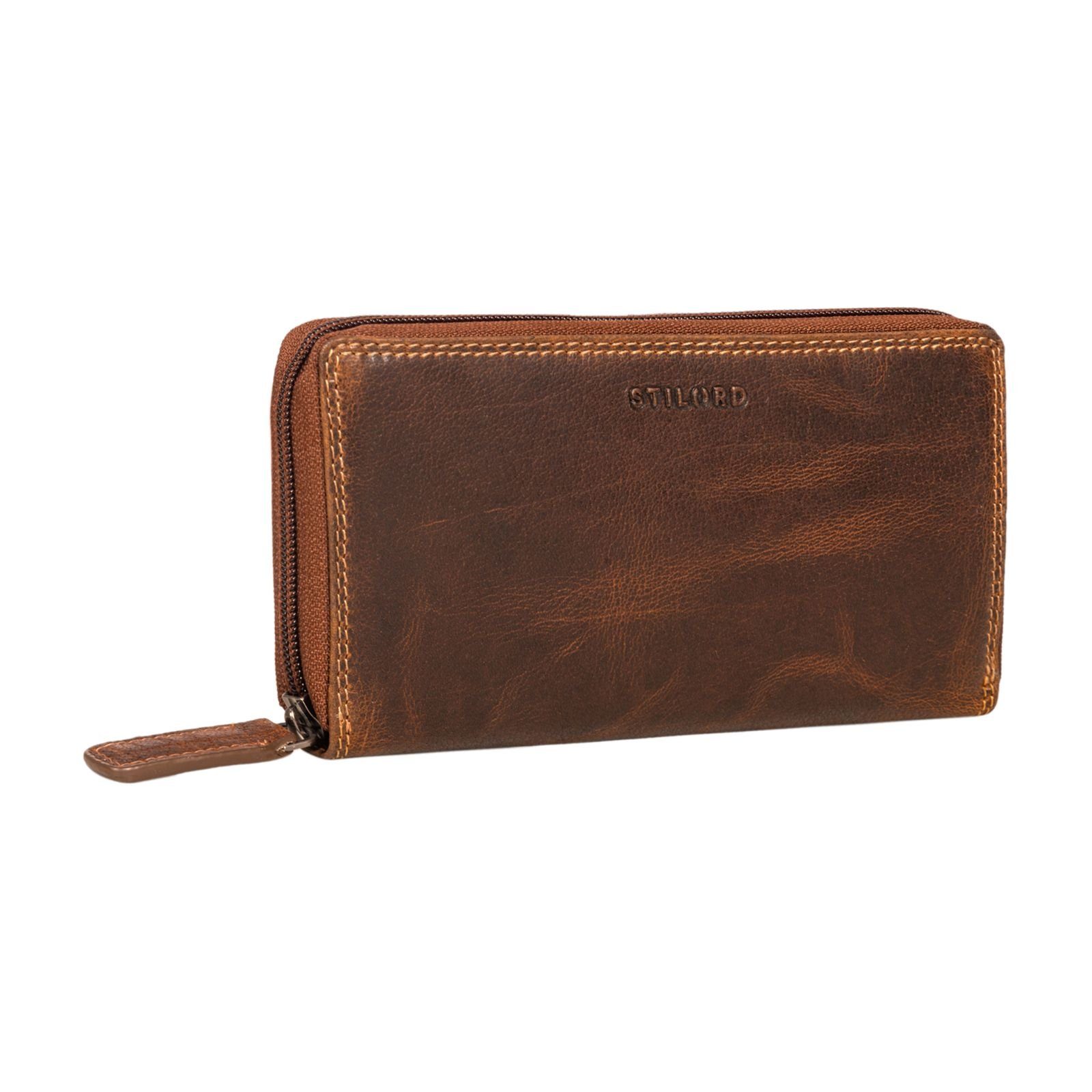 STILORD Geldbörse "Frida" Portemonnaie Damen Leder RFID Schutz mit Reißvers günstig online kaufen