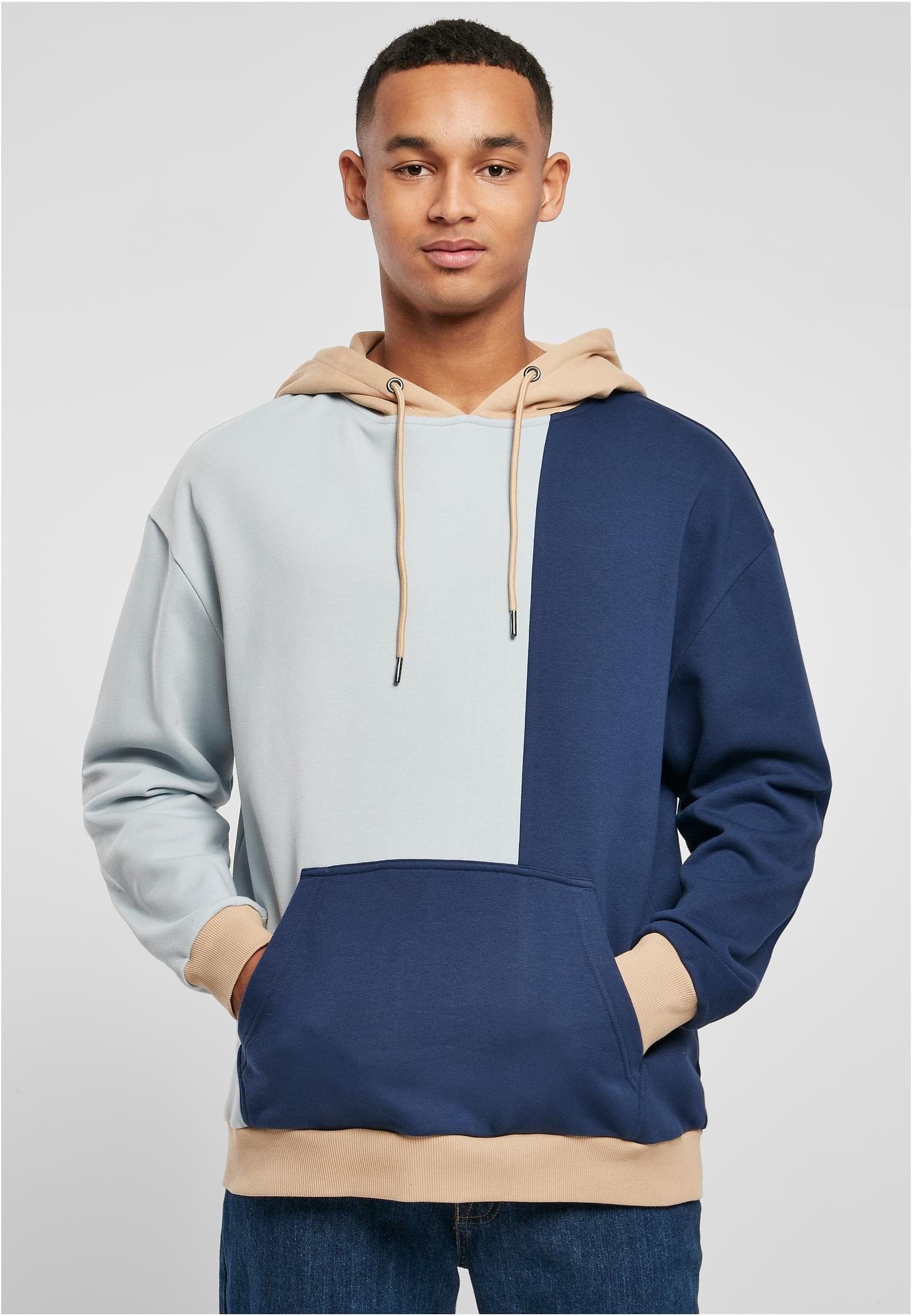 Herren Oversized URBAN Sweater Block CLASSICS Color Hoody (1-tlg) summerblue/darkblue