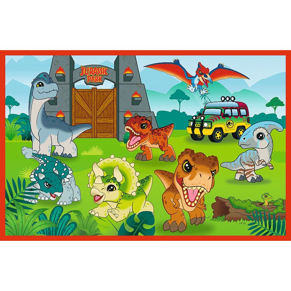 Trefl Puzzle Puzzle Jurassic World: Männliche Dinosaurier 2x24 puppen, Puzzleteile