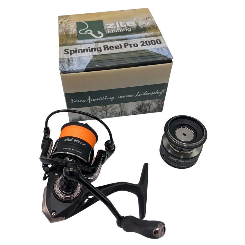 Spinnrolle Spinning Reel Pro 2000/3000/4000 bespult - Spinnrolle Frontbremse 8+1