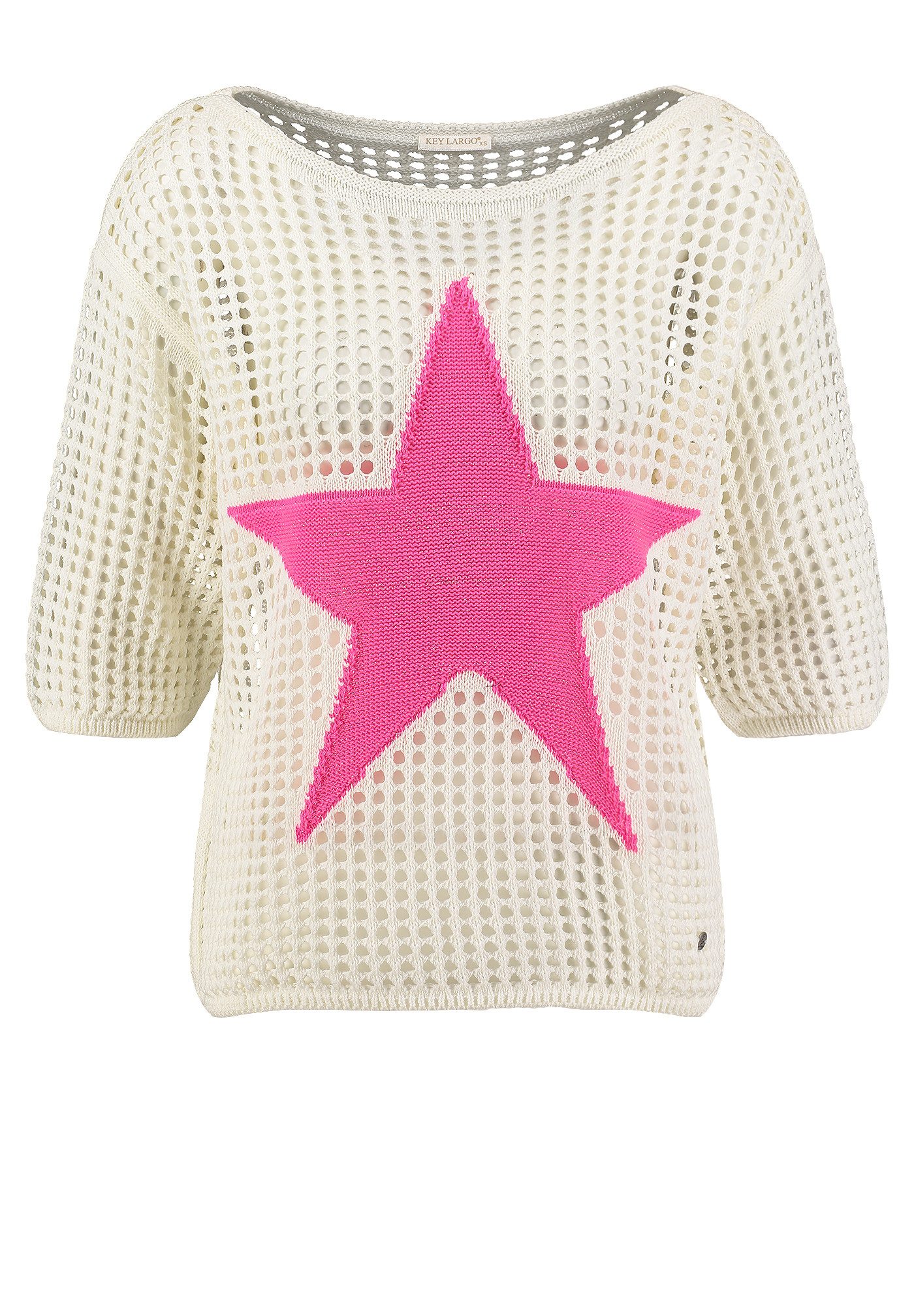 Key Largo Rundhalspullover WKN FAME round (1-tlg)