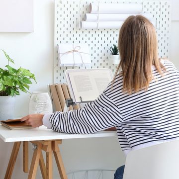 relaxdays Kochbuchhalter Höhenverstellbarer Buchständer