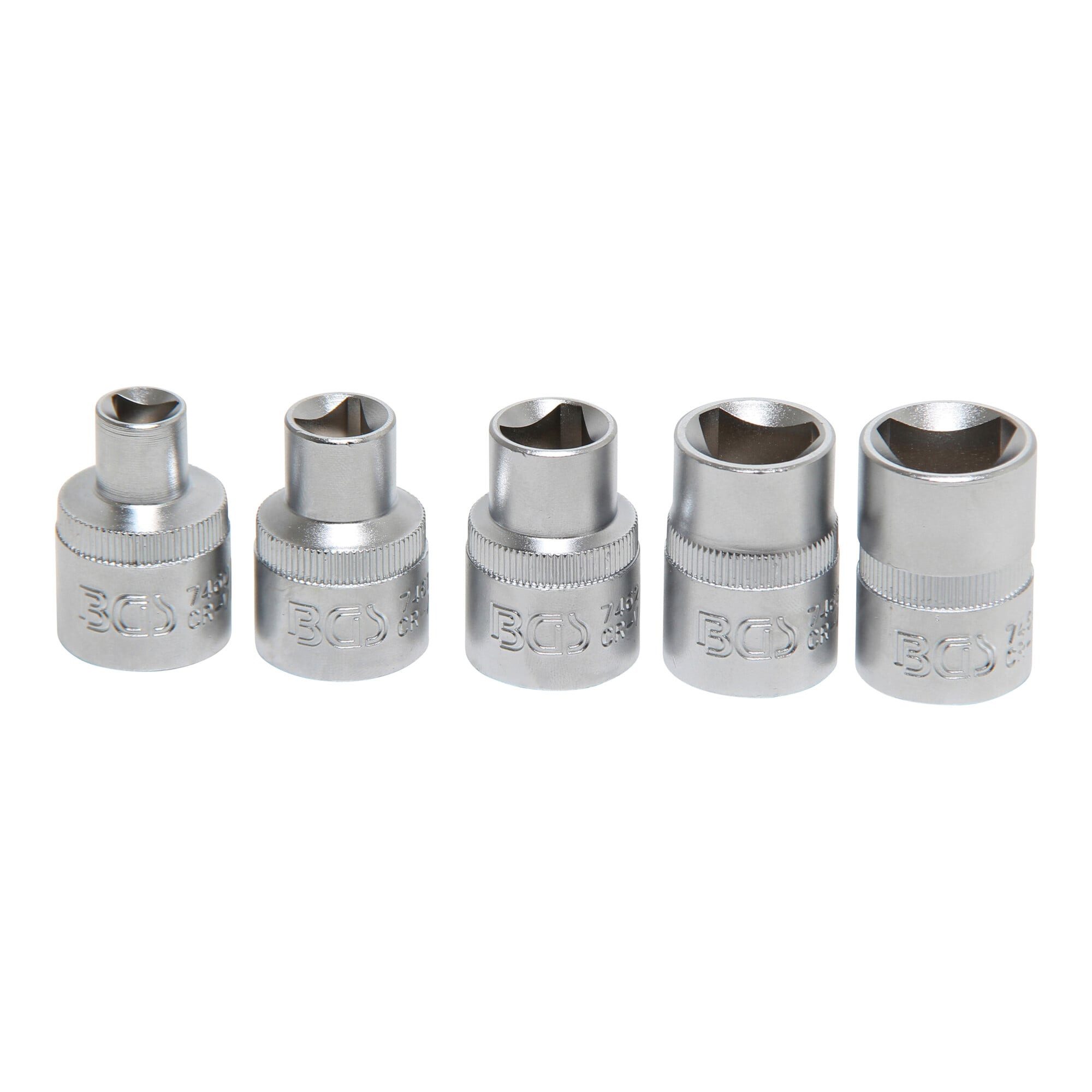 BGS technic Steckschlüssel BGS Dreikant-Einsatz-Satz M5 - M12 (8 - 16,5 mm) 5 teilig