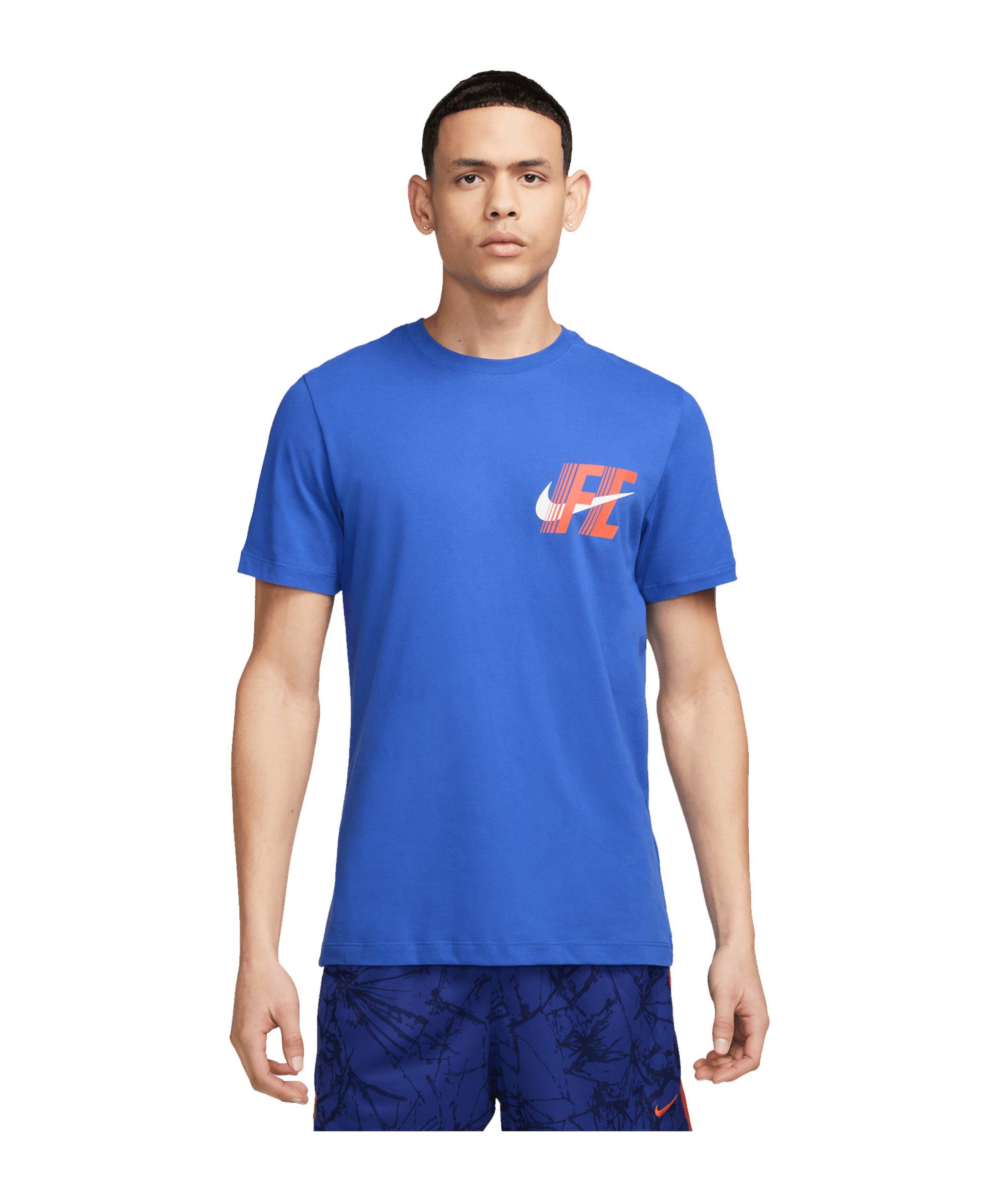 T-Shirt Nike F.C. Sportswear blau T-Shirt default