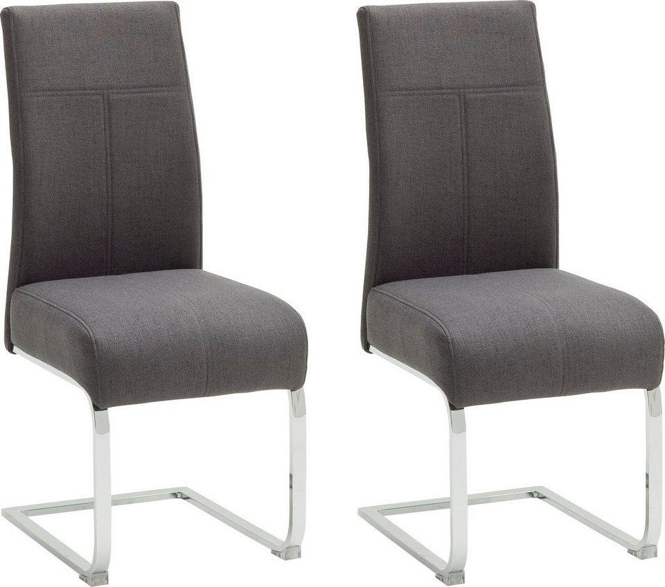 MCA furniture Esszimmerstuhl Foshan (Set, 2 St), Stoffbezug Aqua Resistant,  Stuhl mit Taschenfederkern, bis 120 Kg, Stuhl Belastbar bis 120 Kg,  Rückseitiger Griff für einfaches Handling