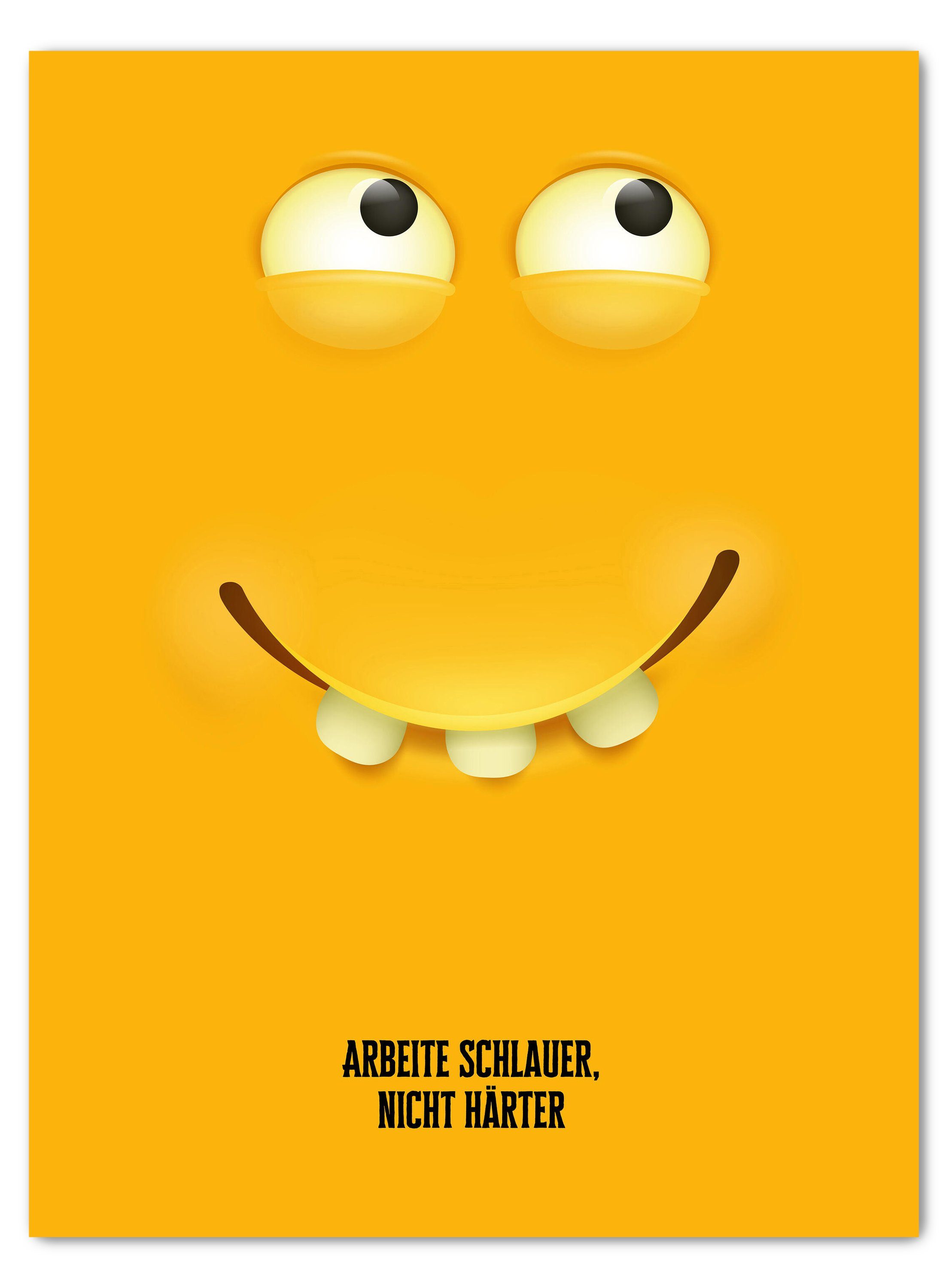 wandmotiv24 Leinwandbild Spruch, Arbeite schlauer, Sprüche (1 St