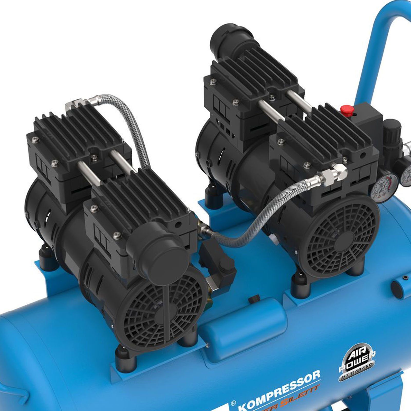 Güde Kompressor Kompressor Airpower 275/8/50 SILENT 50L ölfrei - 50138, max. 8 bar, 50 l, Set, 1-tlg.