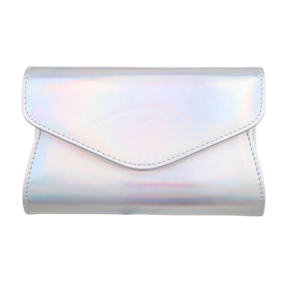 Ital-Design Schultertasche Kleine, Damentasche clutch schultertasche in Silber