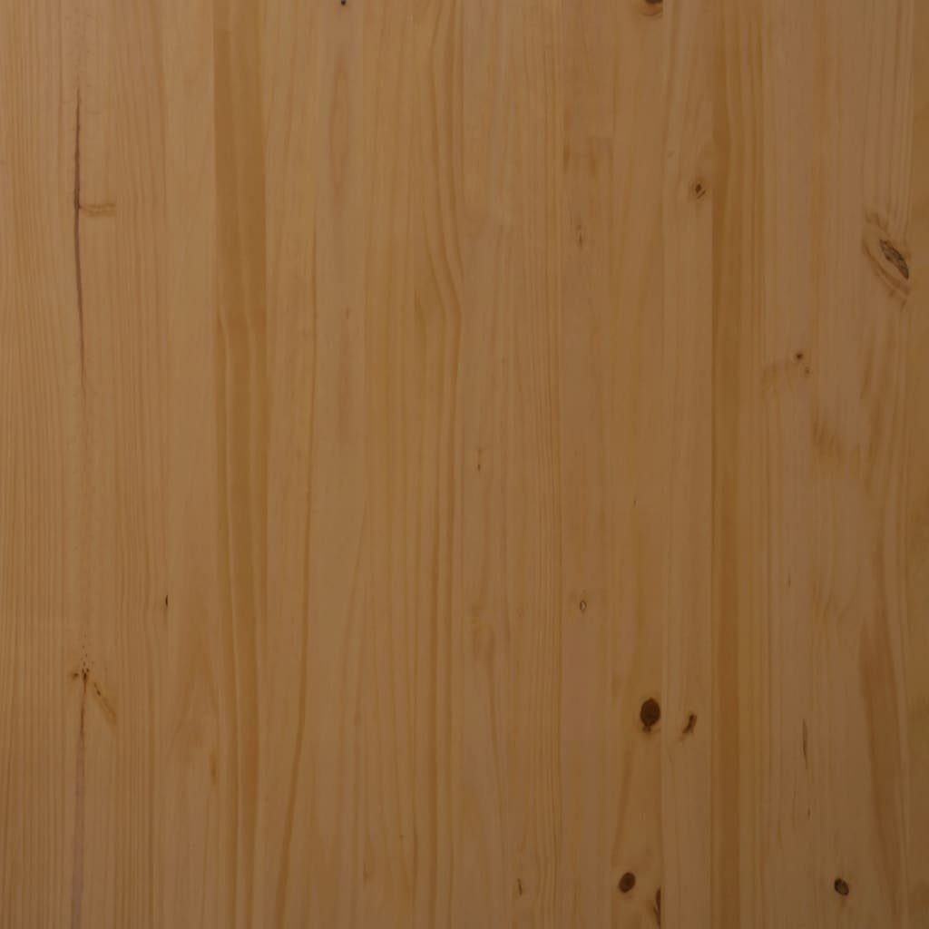 Fächerschrank Honigbraun vidaXL Schubladen Massivholz mit Rollschrank (1-St) MOSS Kiefer