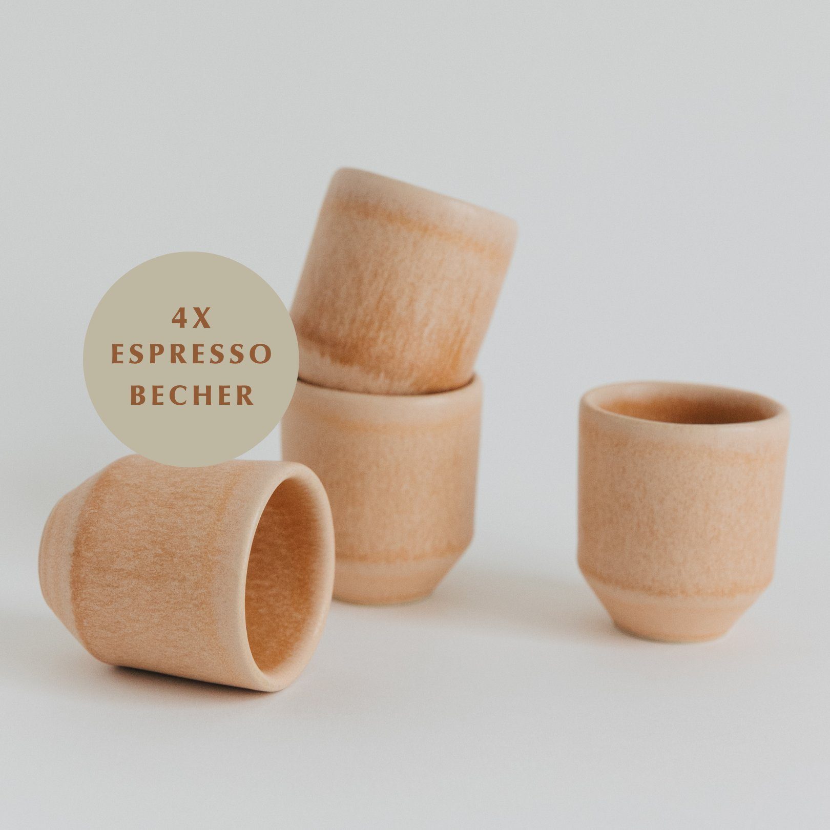 NAKOA Espressotasse NAKOA Keramik Espresso Tassen 4er Set, Espressobecher, 70ml