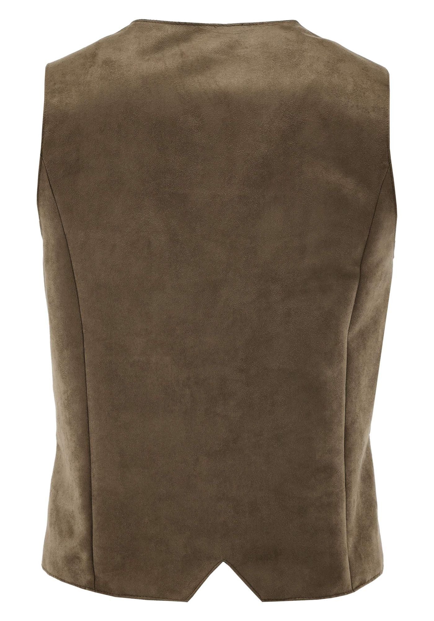 OS Trachten Trachtenweste Aroju Slim Fit, ärmellos, V-Ausschnitt