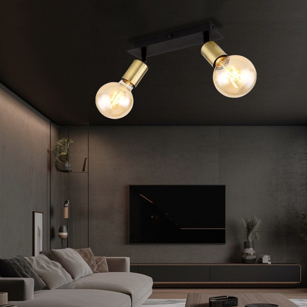 Globo LED Wandleuchte Wohnzimmerlampe Deckenstrahler Spotlampe nicht Deckenspot, Leuchtmittel beweglich schwarz inklusive