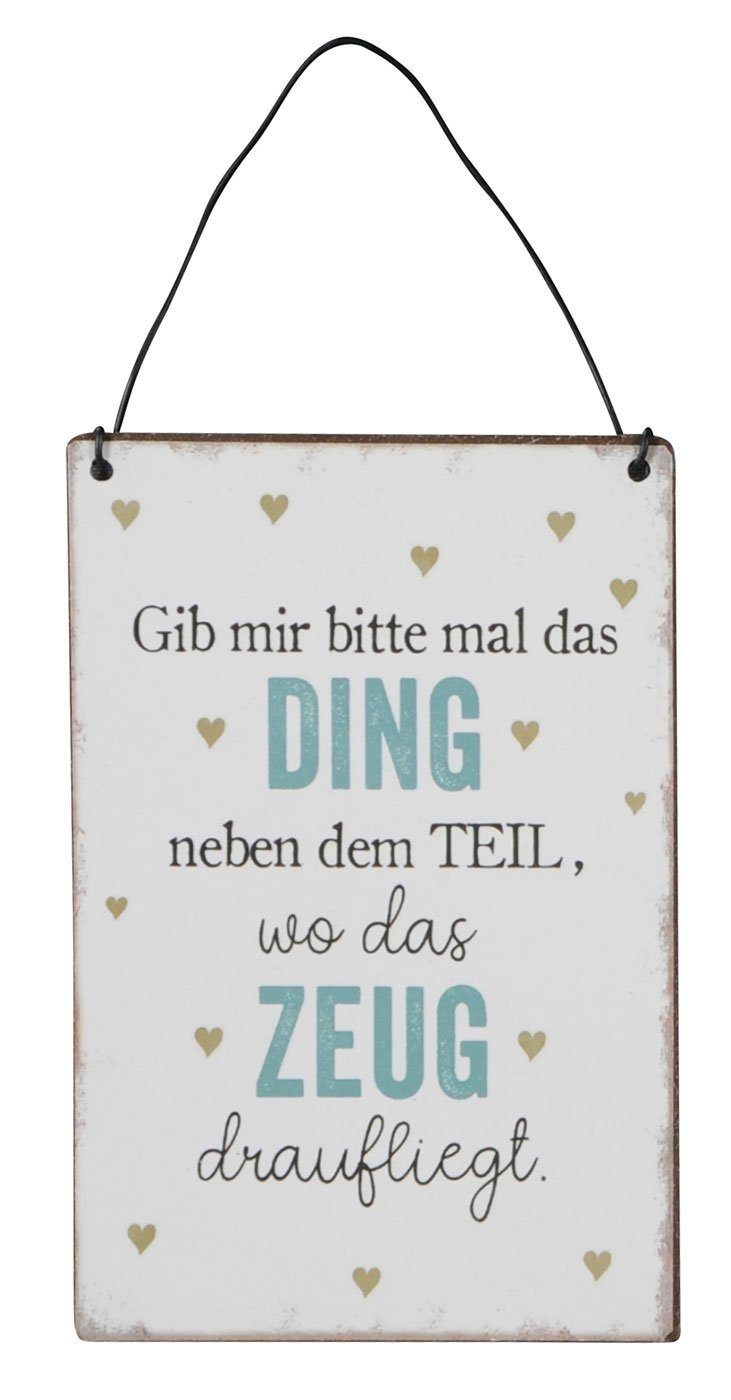 Levandeo® Wandbild, 3er Set Blechschilder H15cm Lustige Sprüche Bunt Wandbi günstig online kaufen