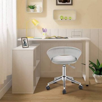 Woltu Arbeitshocker (1 St), Schreibtischstuhl mit Rollen höhenverstellbar