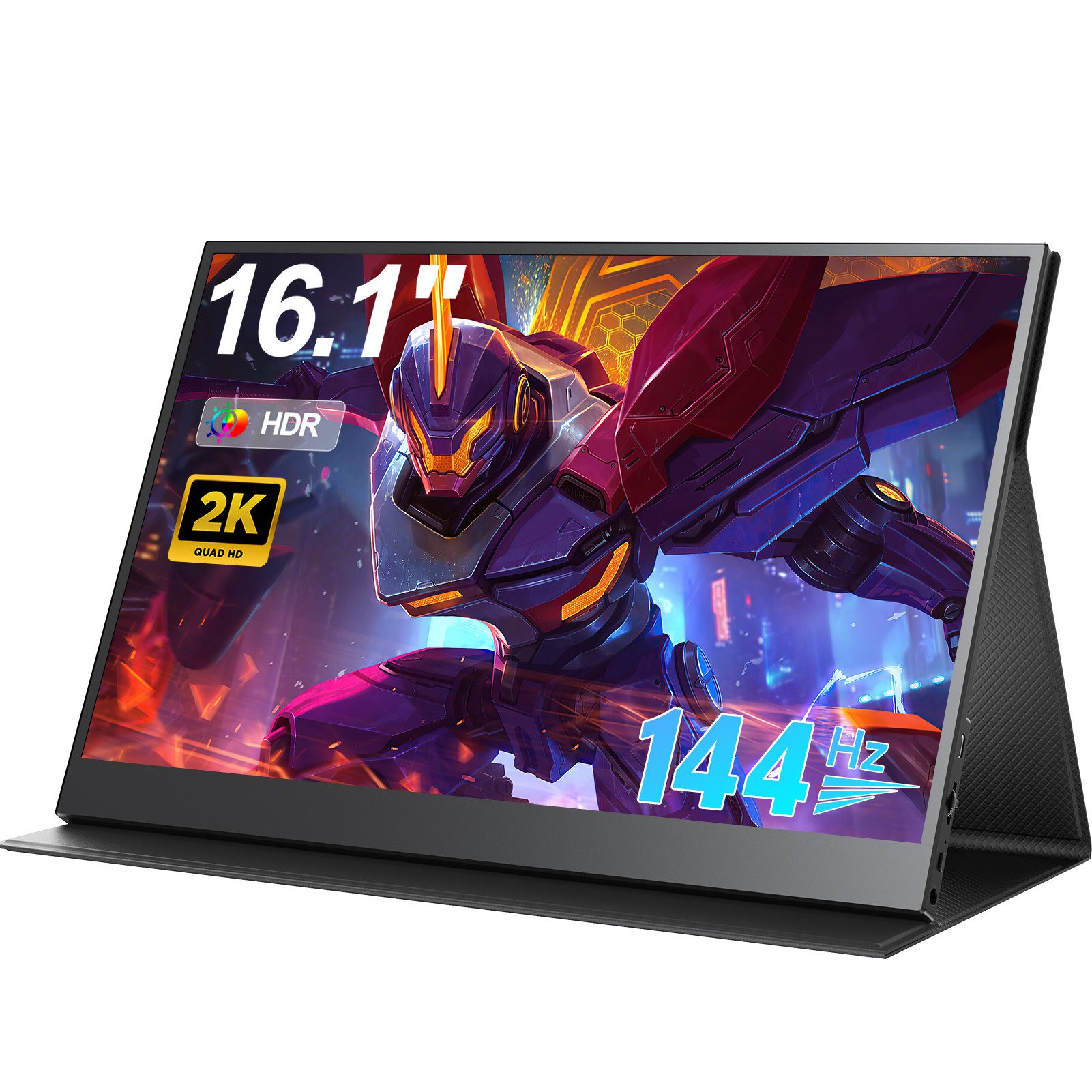 UPERFECT Tragbarer Monitor, Gaming Monitor mit 1600P Portabler Monitor (40,64 cm/16 ", 2560 x 1600 px, 2K QUAD HD, 9 ms Reaktionszeit, 144 Hz, IPS)