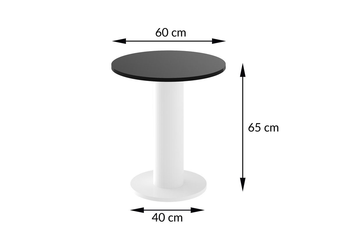 designimpex Beistelltisch Design HSO-222 rund Ecktisch 60cm Hochglanz Tisch