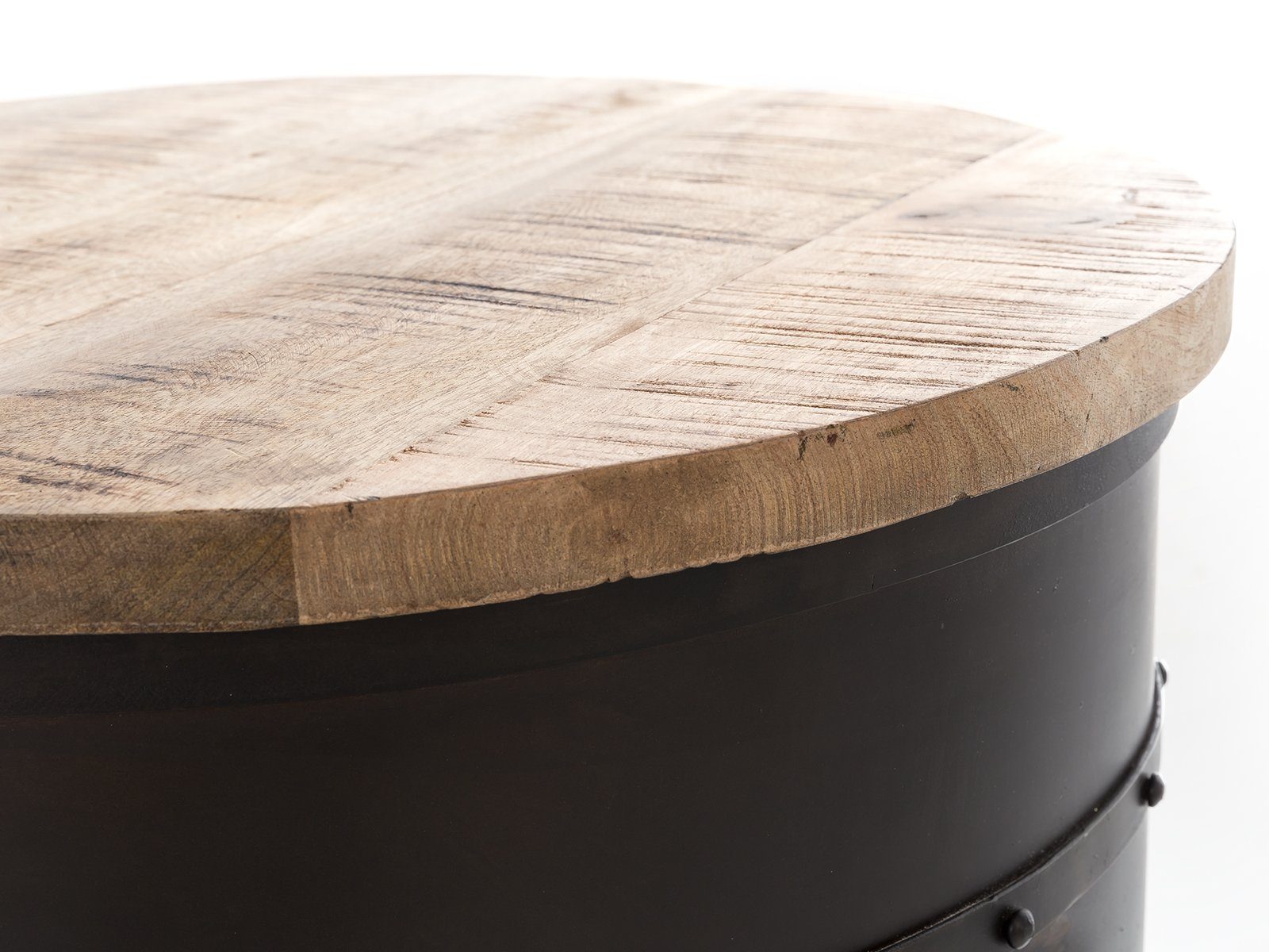 massivum Weinregal Yorkshire Stehtisch - Unikat Bartisch mit Flaschenregal