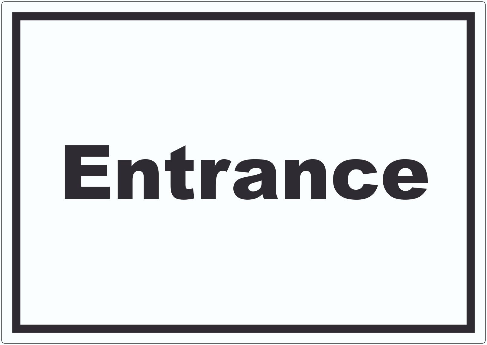 HB-Druck Aufkleber Entrance Aufkleber mit Text Eingang waagerecht, wetterfest, UV-beständig, kratzfest