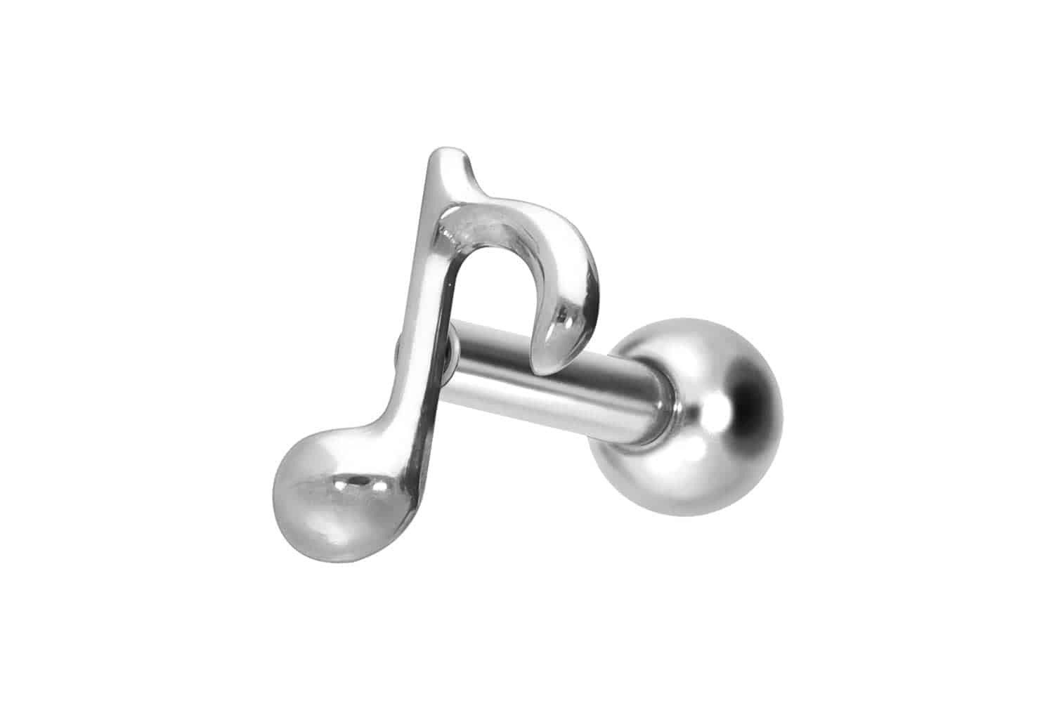 Piercing-Set Titan Ohrpiercing mit Innengewinde ACHTELNOTE