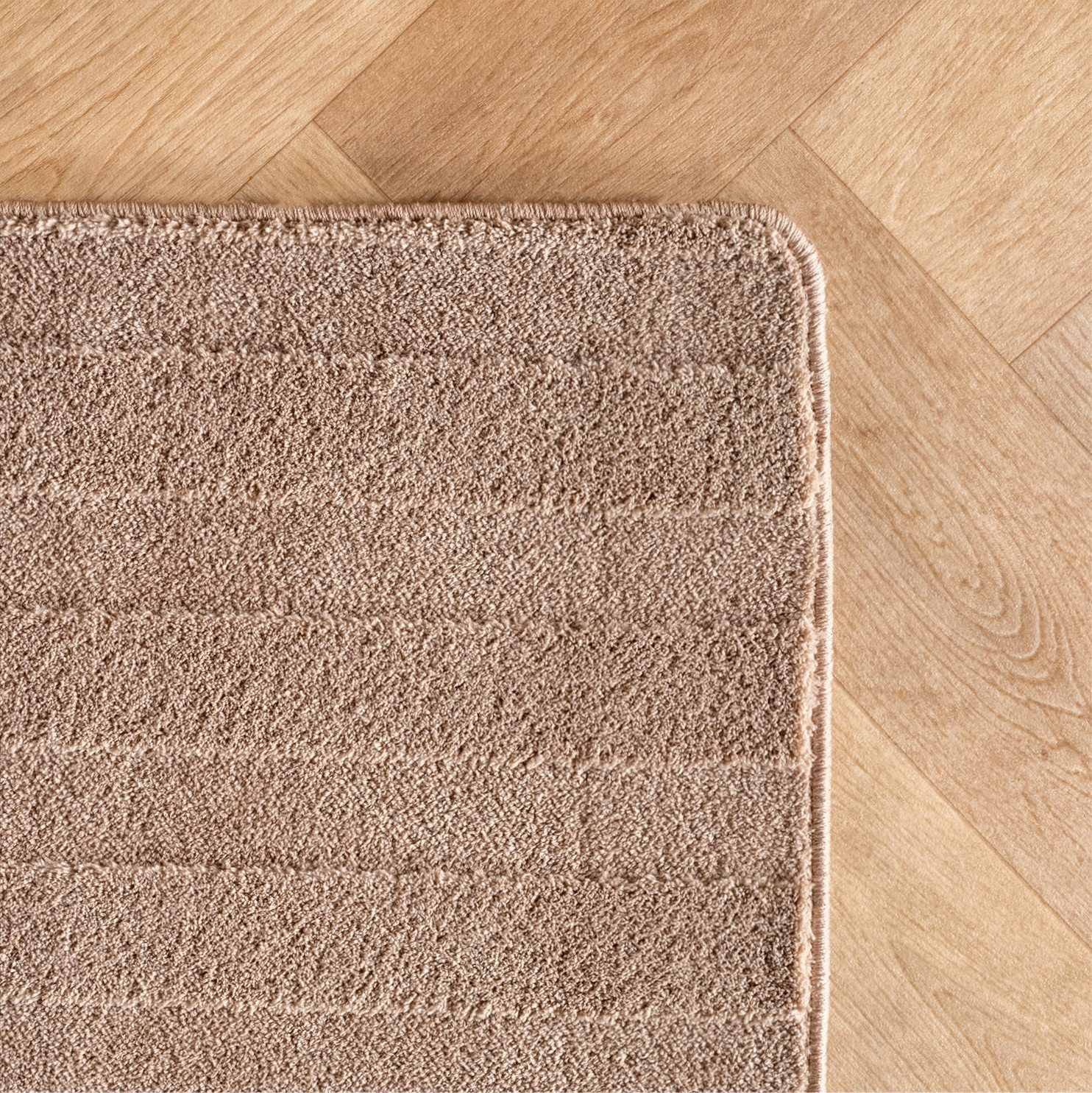 Jimri Teppich COSY - Skandinavischer Boho Geometrisch Modernerteppich Unifarben, Rechteckig, Höhe: 12 mm, Hoch-Tief-Effekt, Kurzflor
