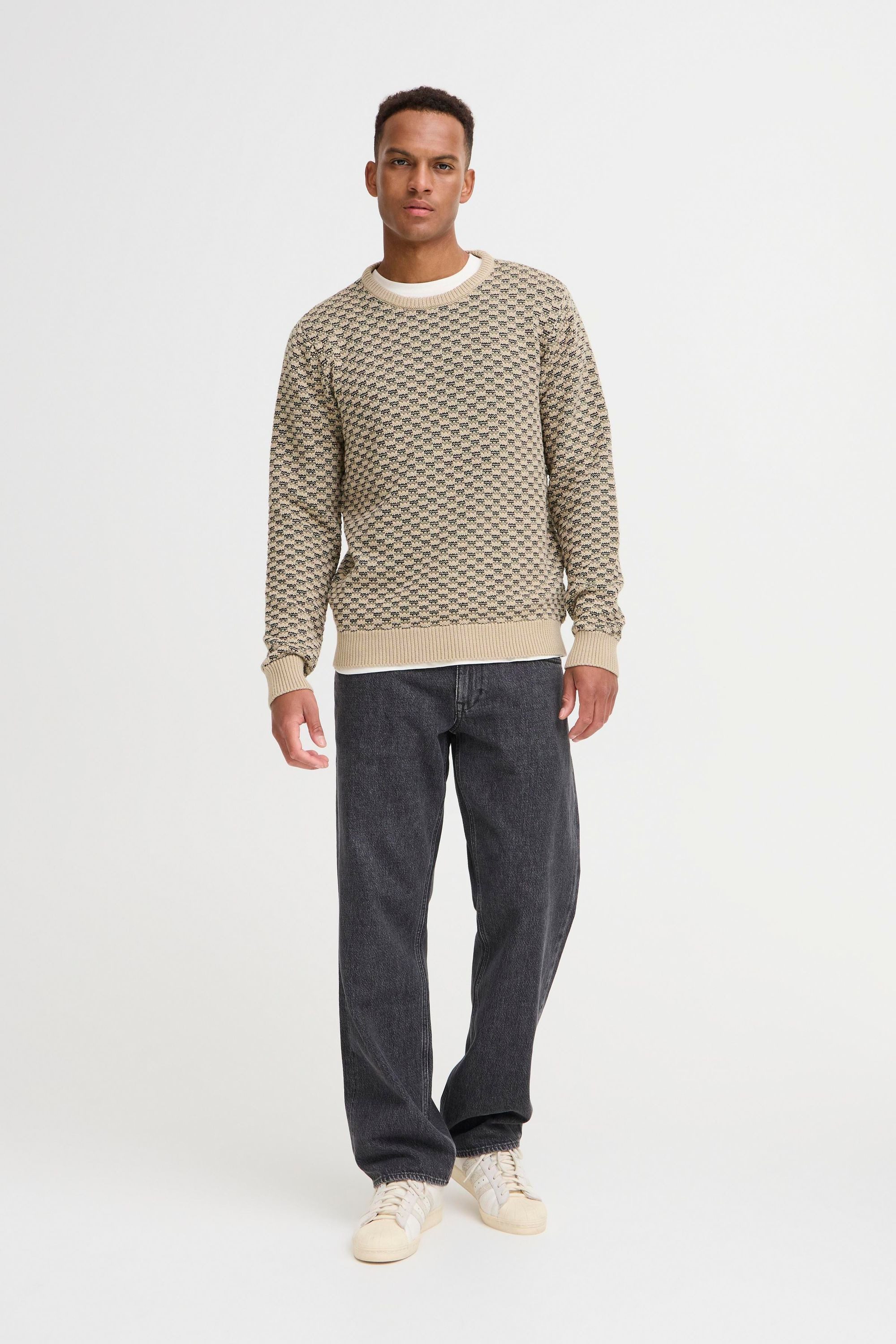 Blend Strickpullover BHBalen Klassischer Grobstrickpullover mit Zopfmuster