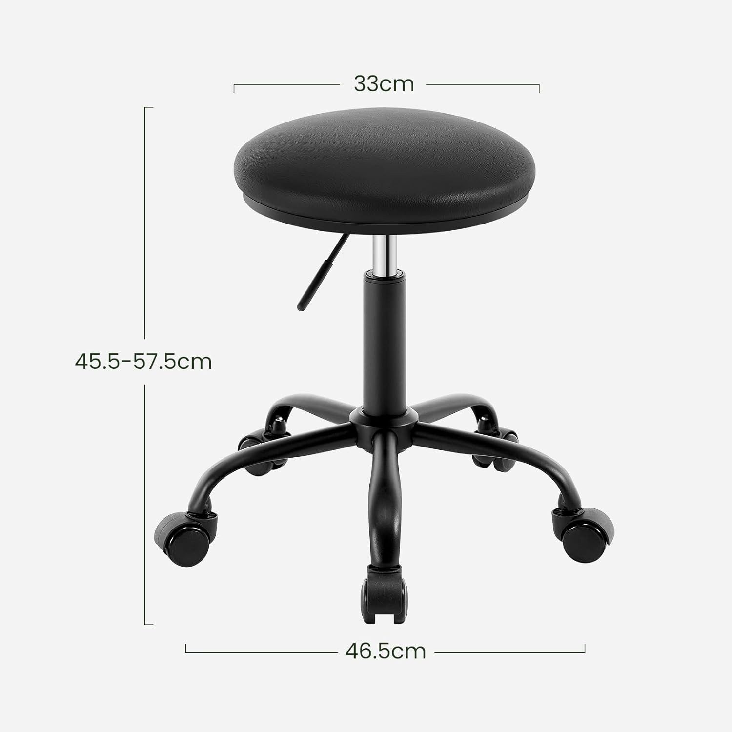 EUGAD Barhocker, Schminkstuhl höhenverstellbar drehbar, runder Hocker 360° drehbar