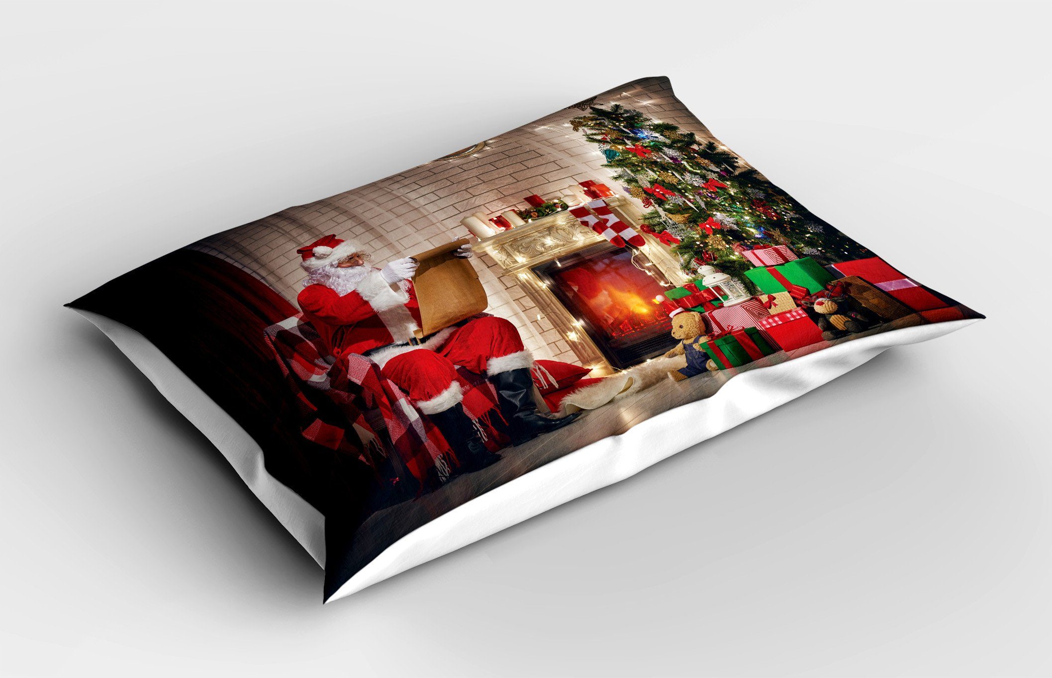 Kissenbezüge Dekorativer Brief Weihnachtsmann Standard Lese King Stück), Abakuhaus Sankt Kissenbezug, nach Hause (1 Gedruckter Size