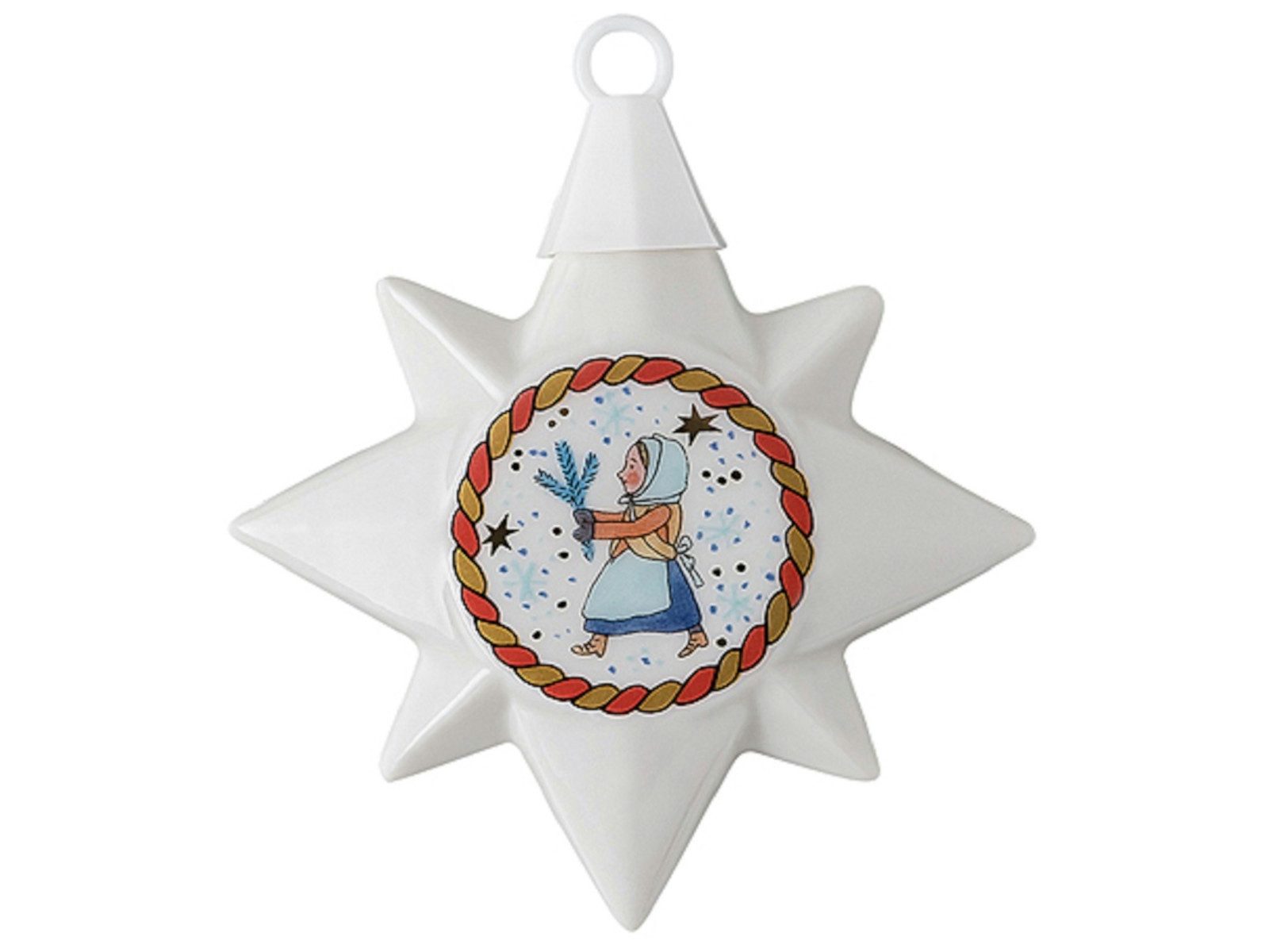 Hutschenreuther Baumbehang Sammelserie21 Mädchen m Zweig Porzellan-Ministern