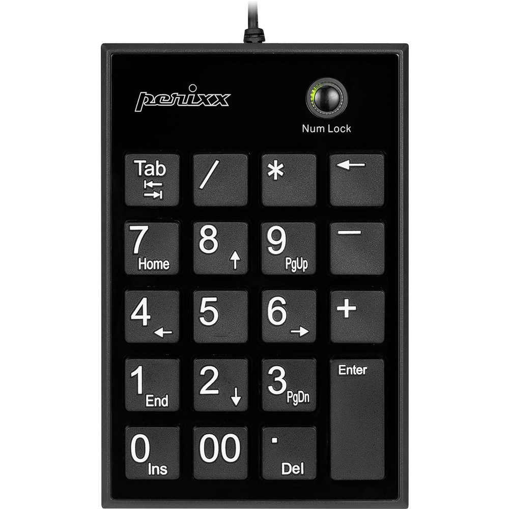 Perixx Perixx PERIPAD-202 U B Kabelgebunden Nummernblock Schwarz PC-Tastatur