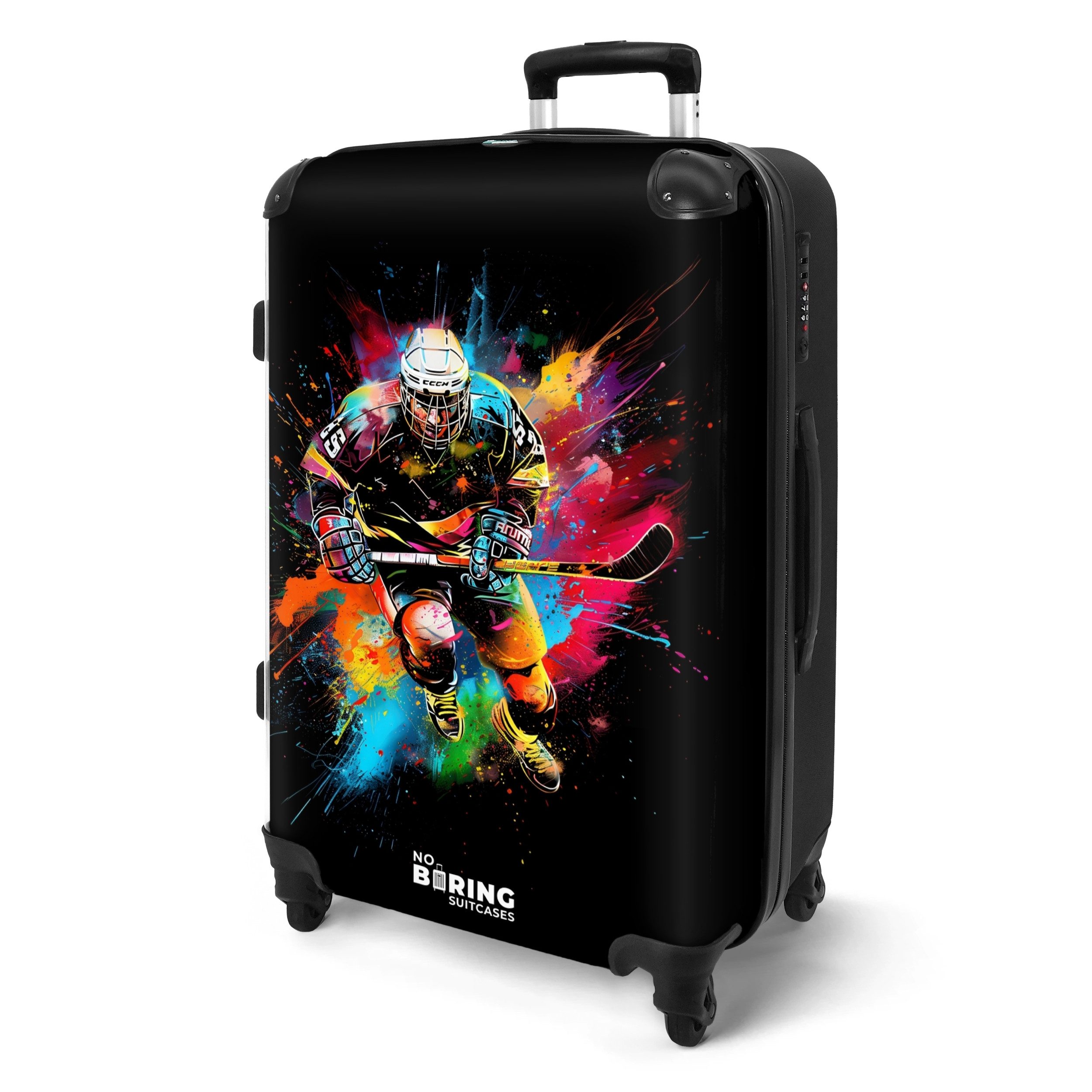 NoBoringSuitcases.com© Hartschalen-Trolley Eishockey mit Graffiti 67 günstig online kaufen