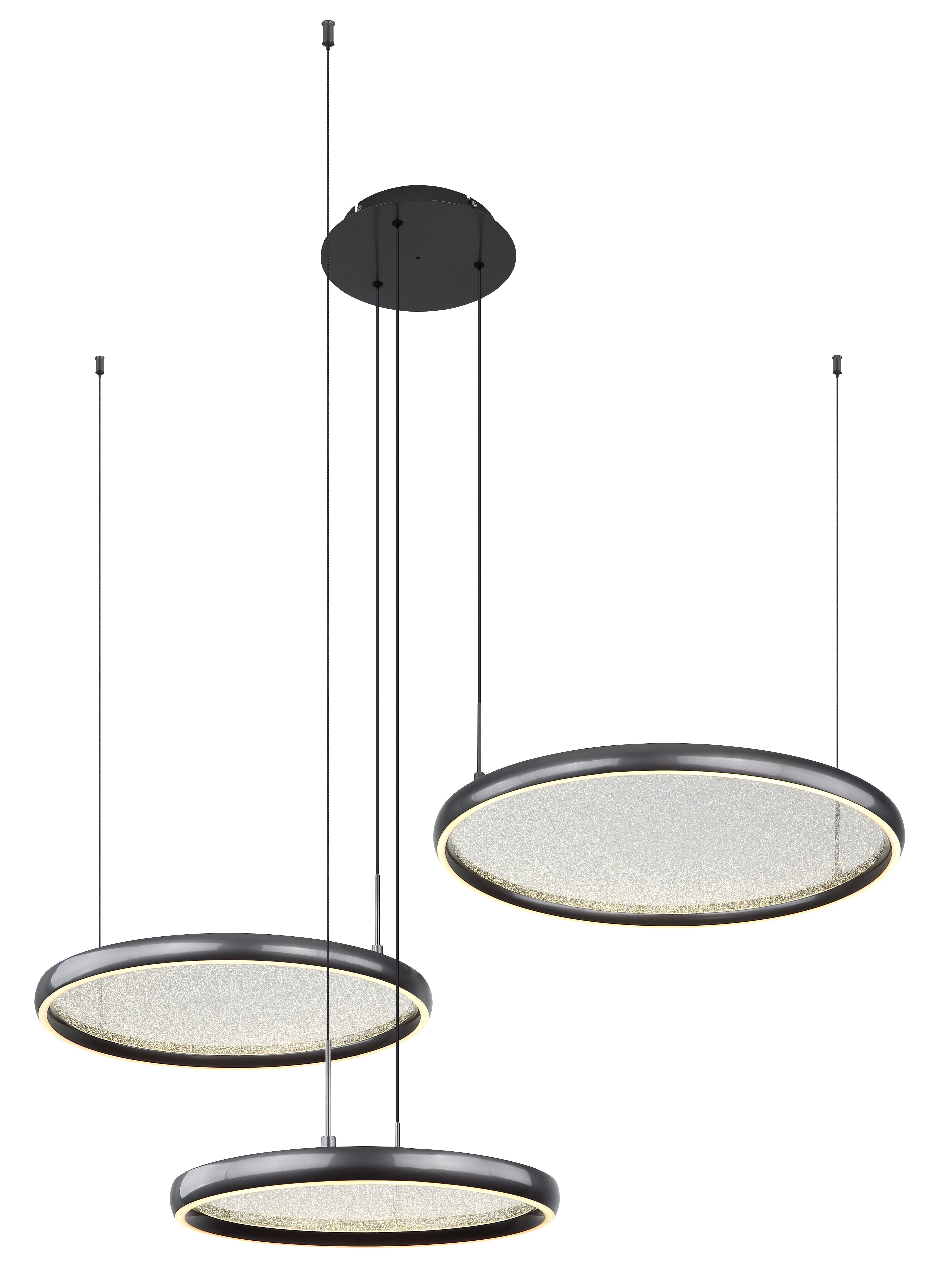 GLOBO LIGHTING Hängeleuchte BRIGGS, Dimmfunktion, Fernbedienung, Infrarot inkl., Memoryfunktion, Nachtlichtfunktion, mehrere Helligkeitsstufen, LED fest integriert, warmweiß - kaltweiß, Hängelampe Esszimmer-Leuchte Esstischleuchte Wohnzimmer