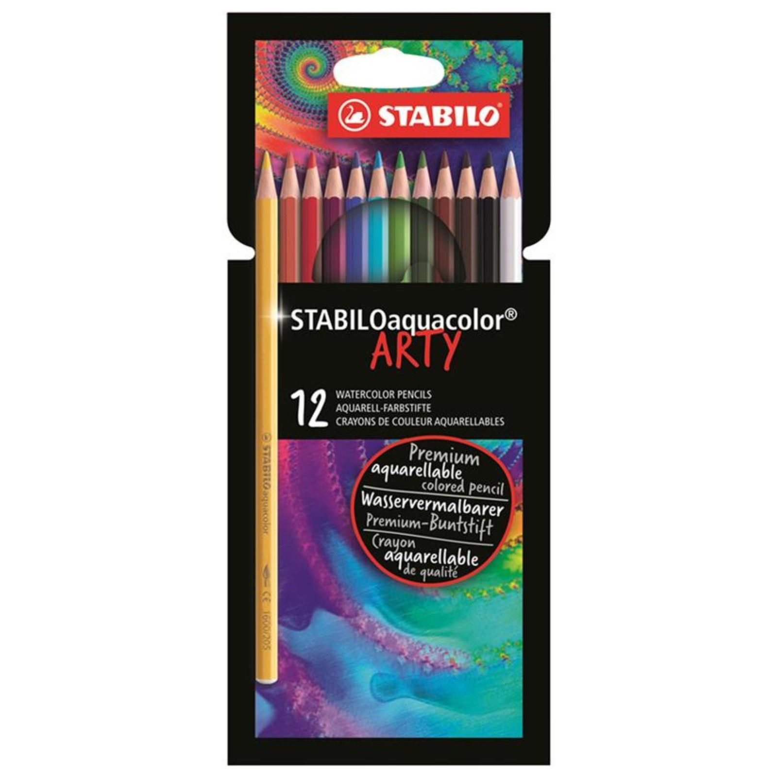 STABILO Aquarellstifte STABILO aquacolor ARTY Aquarell-Farbstift - 12er Set