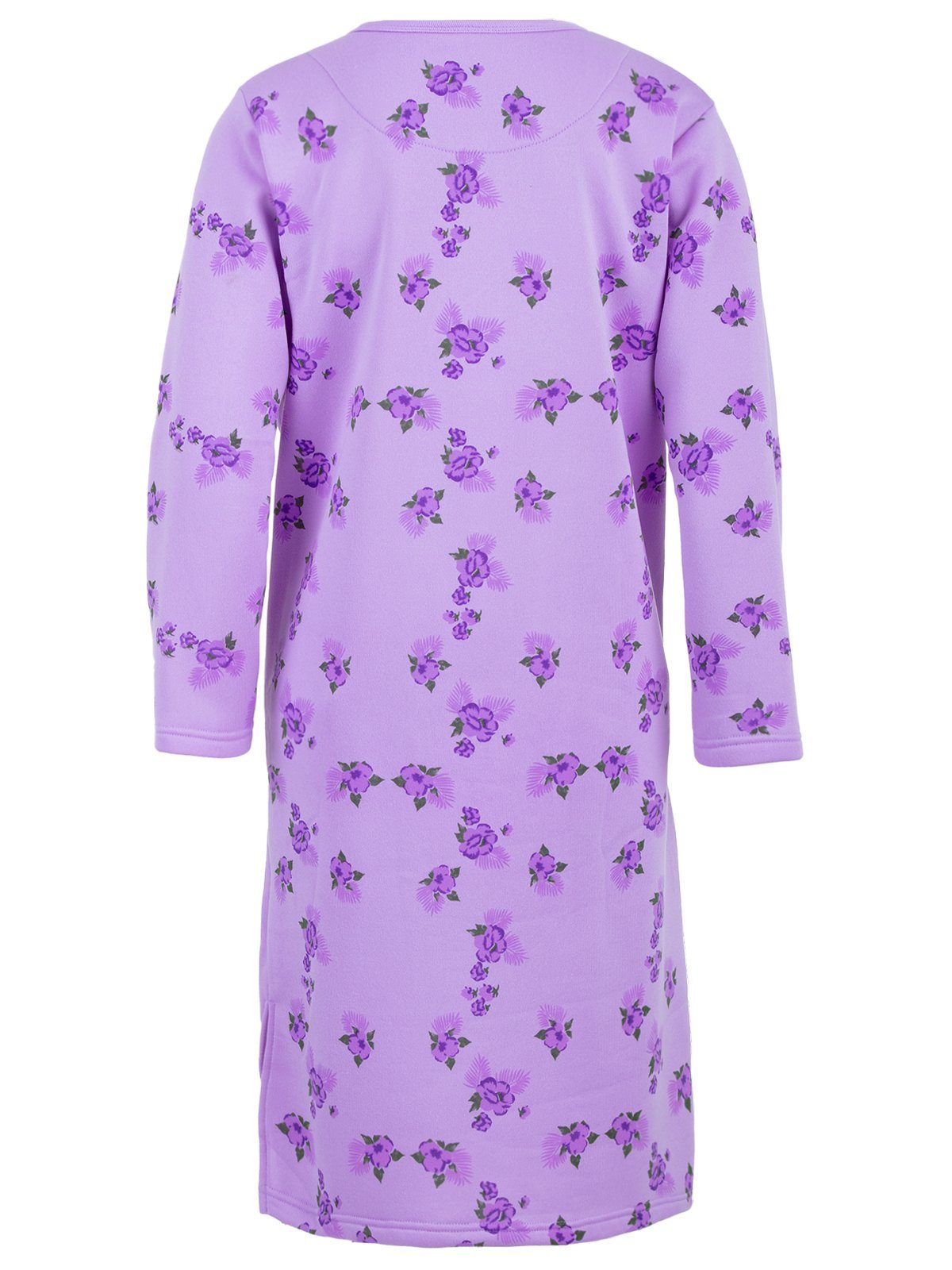 zeitlos Nachthemd Thermo Nachthemd - Big Flower Farn