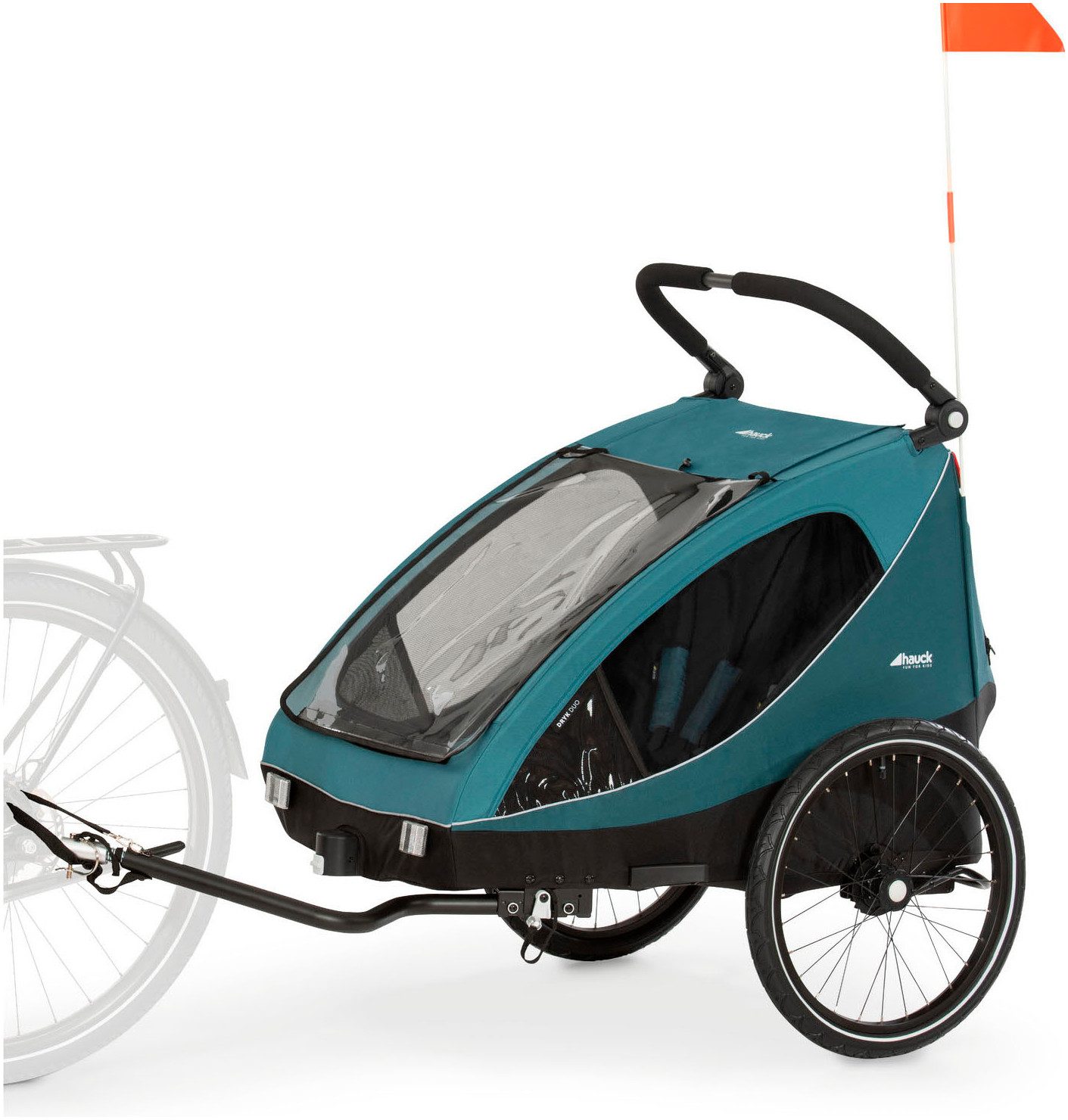 Fahrradkinderanhänger Dryk Duo, Ocean Green