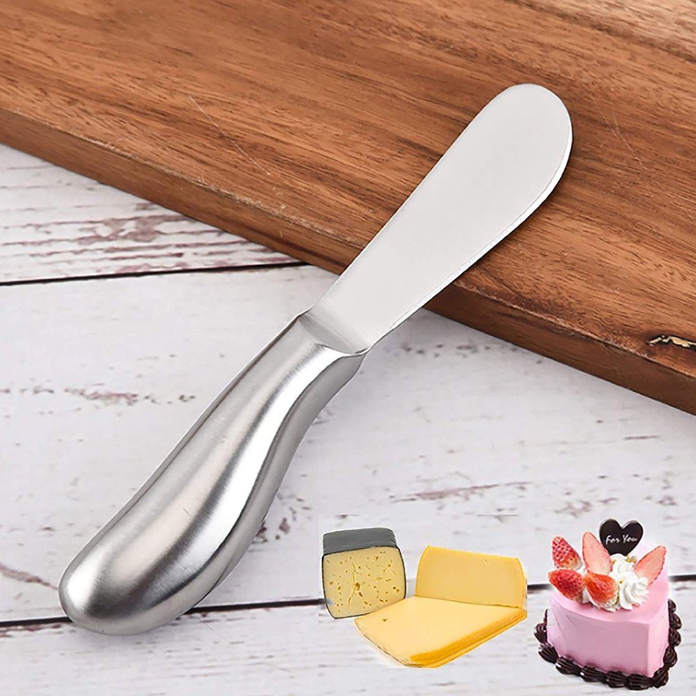 NUODWELL 4 Stück Dessertmesser, Käsemesser Buttermesser Besteck Edelstahl Klein Messer