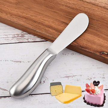 NUODWELL Käsemesser Buttermesser Klein Edelstahl Dessertmesser, 4 Stück Besteck Messer