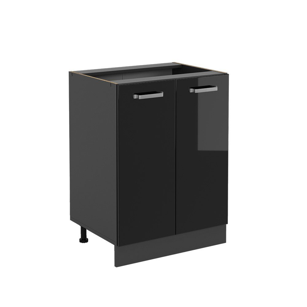 Vicco Unterschrank Küchenschrank R-Line Solid Anthrazit Schwarz 60 cm