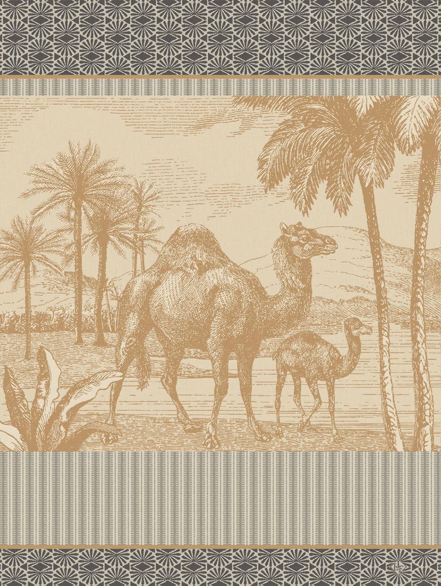 Le Jacquard Francais Geschirrtuch Geschirrtuch Dune Dromadaire Argan 60x80 cm, (1-tlg., 1 x Geschirrtuch), jacquard-gewebt