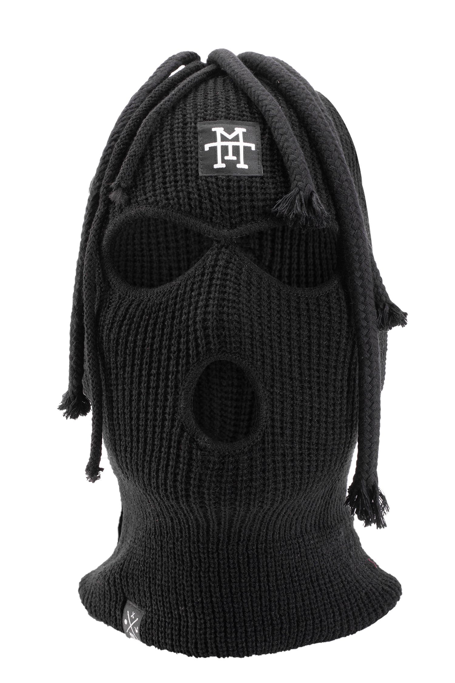 Sturmhaube, - Dread Dreadlocks Balaclava Sturmhaube mit Skimaske Black Out Manufaktur13 3-Loch gestrickt